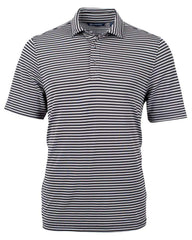 Cutter & Buck Polos S / Black Cutter & Buck - Men's Eco Pique Stripe Recycled Polo