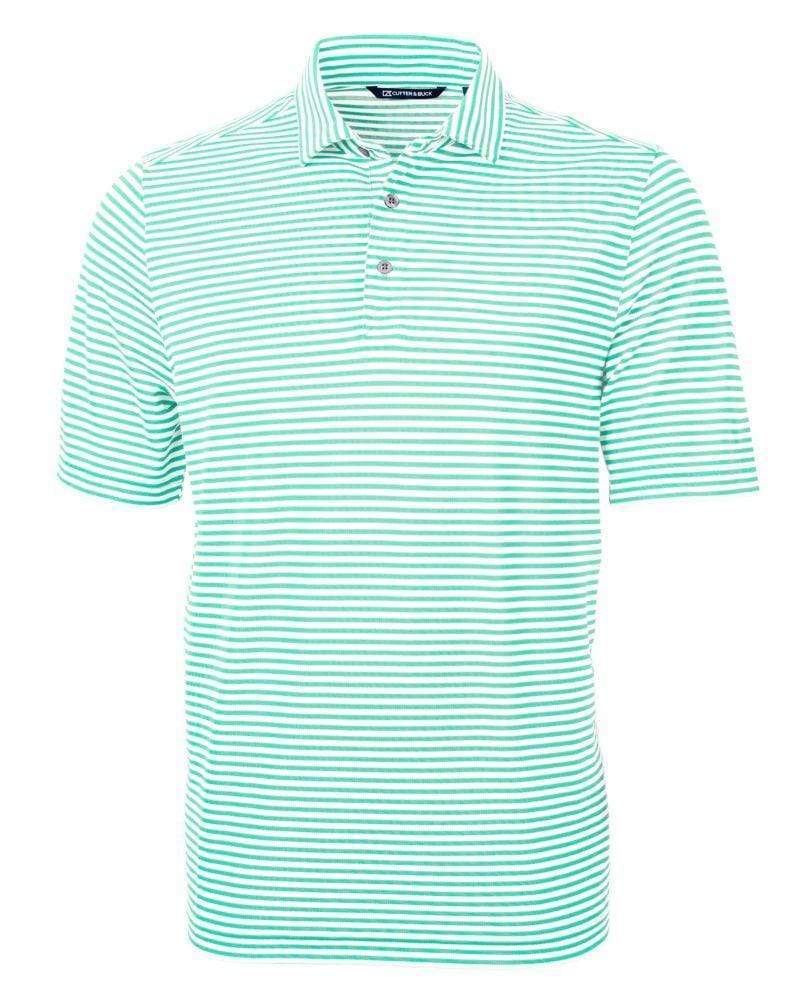 Cutter & Buck Polos S / Fresh Mint Cutter & Buck - Men's Eco Pique Stripe Recycled Polo
