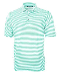 Cutter & Buck Polos S / Fresh Mint Cutter & Buck - Men's Eco Pique Stripe Recycled Polo