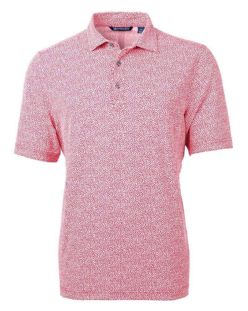 Cutter & Buck Pike Micro Floral Print Stretch Mens Polo