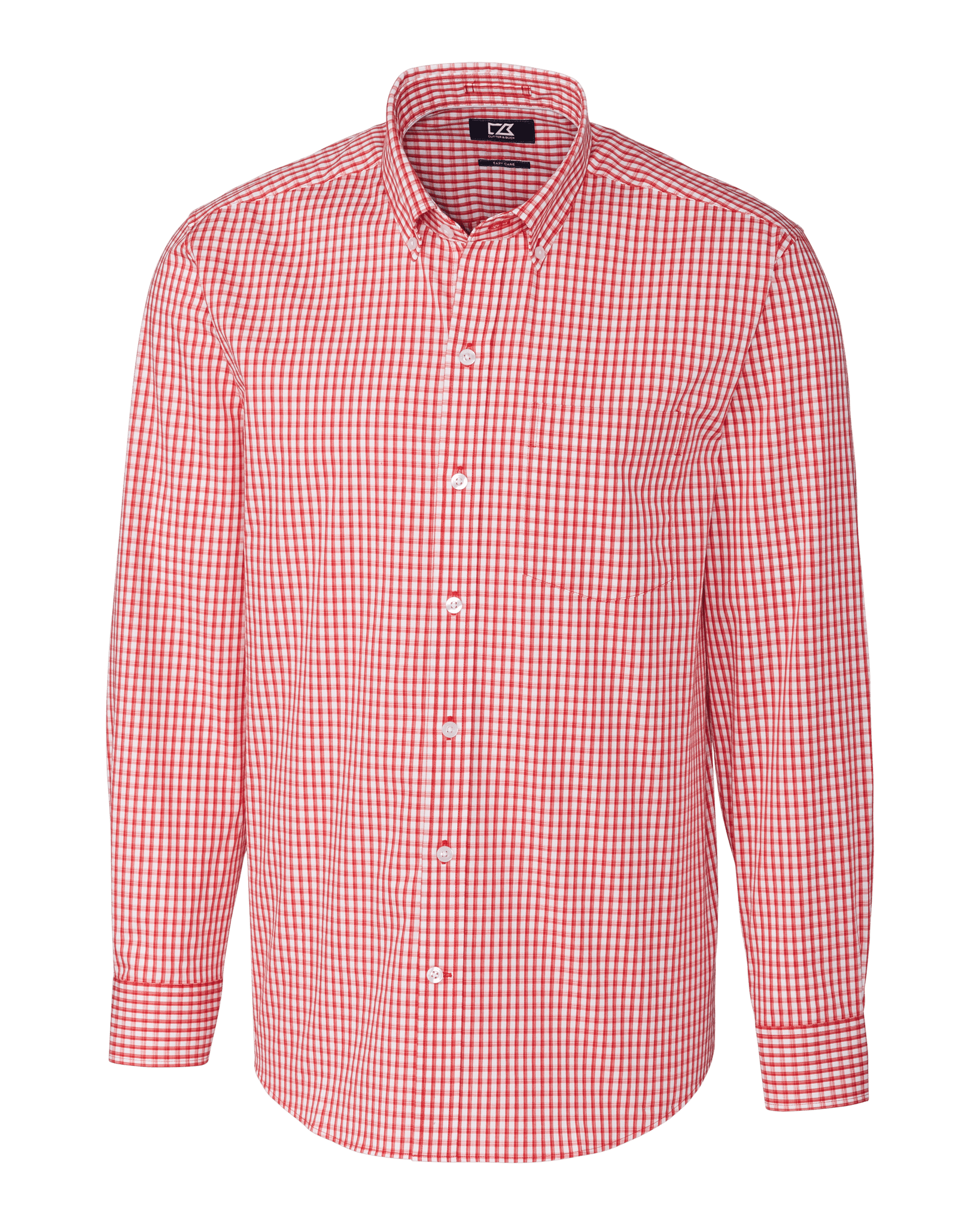 Cutter & Buck Woven Shirts S / Cardinal Red Cutter & Buck - Men's L/S Stretch Gingham