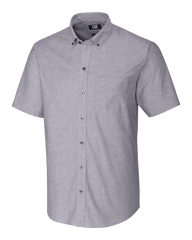 Cutter & Buck Woven Shirts S / Charcoal Cutter & Buck - Men's S/S Stretch Oxford Stripe