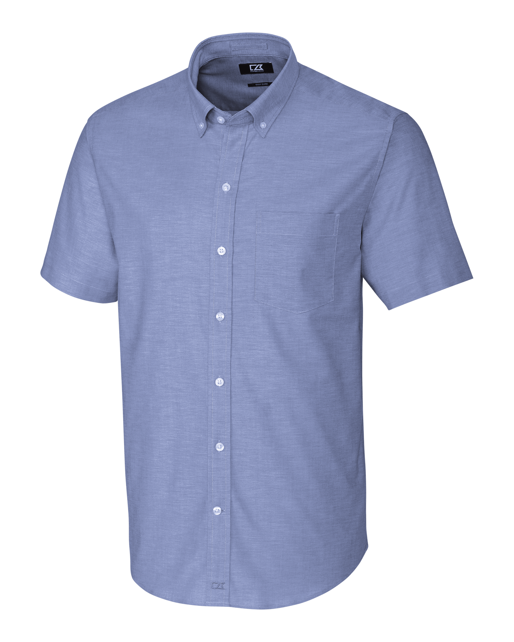 Cutter & Buck Woven Shirts S / French Blue Cutter & Buck - Men's S/S Stretch Oxford Stripe