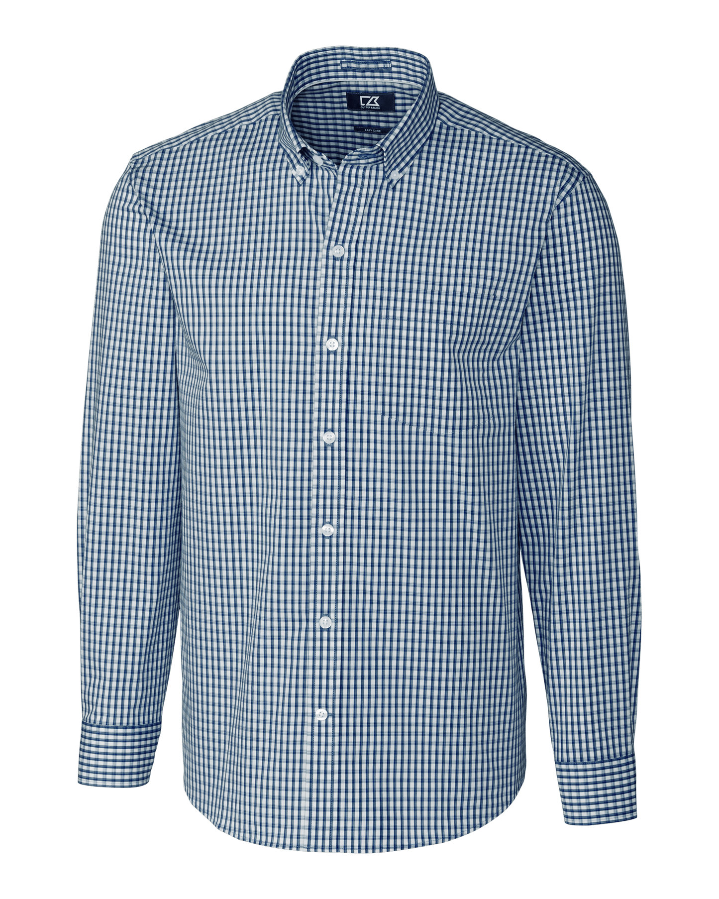 Cutter & Buck Woven Shirts S / Liberty Navy Cutter & Buck - Men's L/S Stretch Gingham