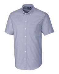 Cutter & Buck Woven Shirts S / Light Blue Cutter & Buck - Men's S/S Stretch Oxford Stripe