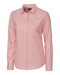 Cutter & Buck Woven Shirts XS / Alarm Cutter & Buck - Women's L/S Stretch Oxford Stripe