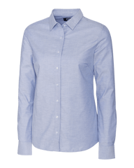 Cutter & Buck Woven Shirts XS / Light Blue Cutter & Buck - Women's L/S Stretch Oxford