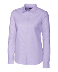 Cutter & Buck Woven Shirts XS / Opal Cutter & Buck - Women's L/S Stretch Oxford Stripe