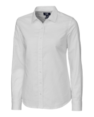 Cutter & Buck Woven Shirts XS / White Cutter & Buck - Women's L/S Stretch Oxford