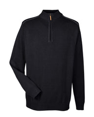 Devon & Jones Layering S / BLACK/GRAPHITE Devon & Jones Men's Manchester Quarter-Zip Sweater