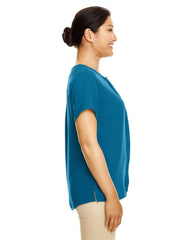 Devon & Jones Sweaters Devon & Jones - Women's Perfect Fit™ Short Sleeve Crepe Blouse