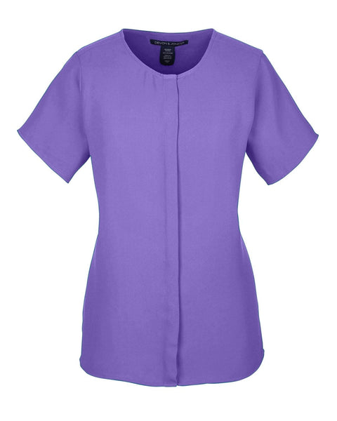 Devon & Jones Sweaters XS / Grape Devon & Jones - Women's Perfect Fit™ Short Sleeve Crepe Blouse