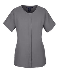 Devon & Jones Sweaters XS / Graphite Devon & Jones - Women's Perfect Fit™ Short Sleeve Crepe Blouse