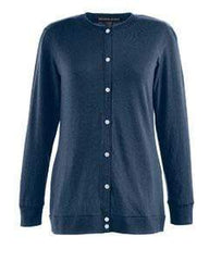 Devon & Jones Sweaters XS / NAVY Devon & Jones Ladies' Perfect Fit™ Ribbon Cardigan
