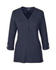 Devon & Jones Sweaters XS / NAVY Devon & Jones Ladies' Perfect Fit™ Y-Placket Convertible Sleeve Knit Top