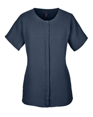 Devon & Jones Sweaters XS / NAVY Devon & Jones Perfect Fit™ Short Sleeve Crepe Blouse