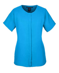 Devon & Jones Sweaters XS / Ocean Blue Devon & Jones - Women's Perfect Fit™ Short Sleeve Crepe Blouse