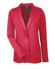 Devon & Jones Sweaters XS / RED Devon & Jones Ladies' Perfect Fit™ Shawl Collar Cardigan