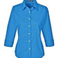 Devon & Jones Woven Shirts XS / FRENCH BLUE Devon & Jones Ladies' Perfect Fit™ 3/4 Sleeve Stretch Poplin Blouse