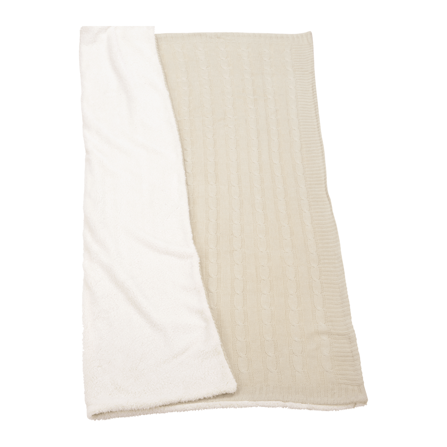 Field & Co Accessories Field & Co. - Cable Knit Sherpa Blanket