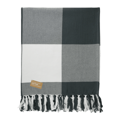 Field & Co Accessories One Size / Charcoal Field & Co. - 100% Organic Cotton Check Throw Blank