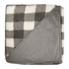 Field & Co Accessories One Size / Grey/White Field & Co. - Double Sided Plaid Sherpa Blanket