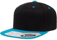 Flexfit Headwear One Size / Black/Teal Flexfit - 110® Flat Bill Snapback Cap