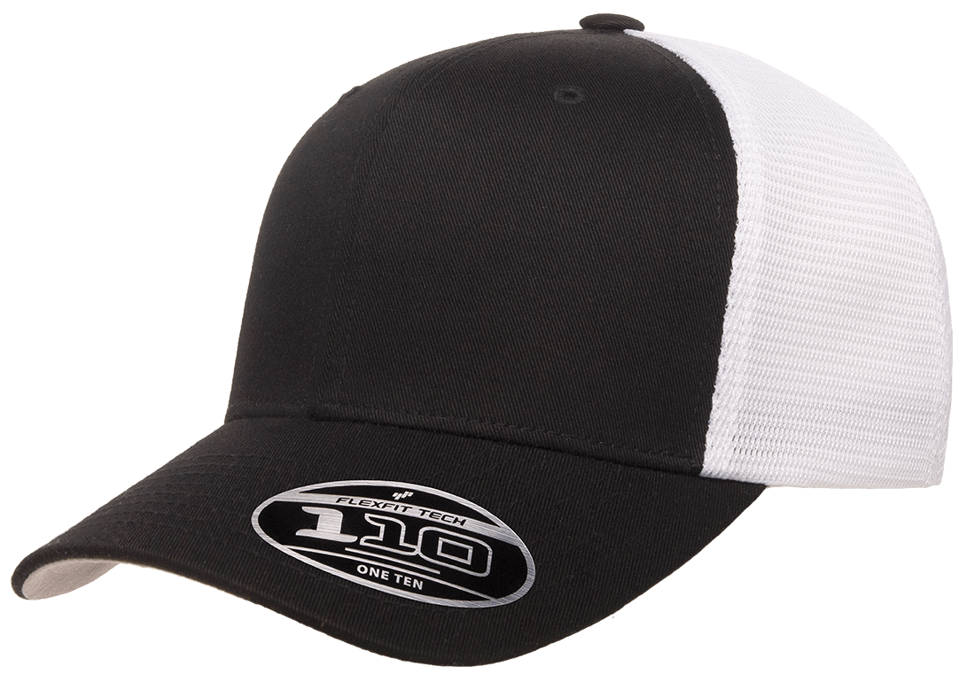 Flexfit Headwear One Size / Black/White Flexfit - 110® Mesh-Back Cap