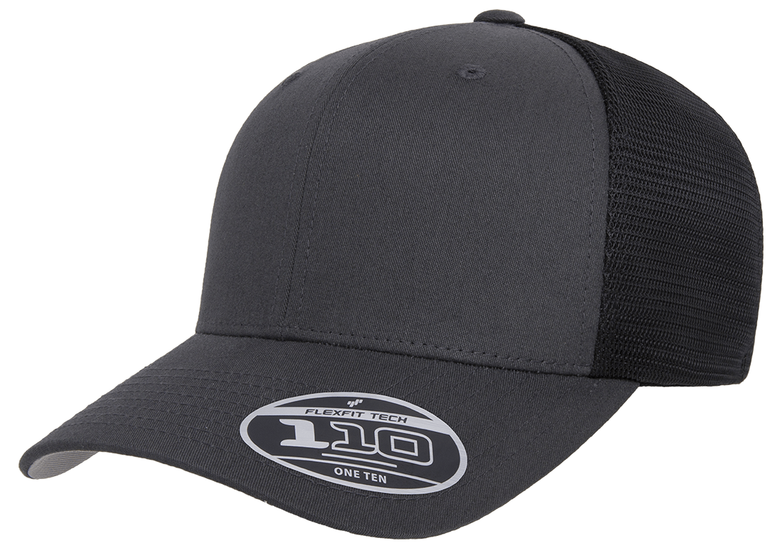 Flexfit Headwear One Size / Charcoal/Black Flexfit - 110® Mesh-Back Cap