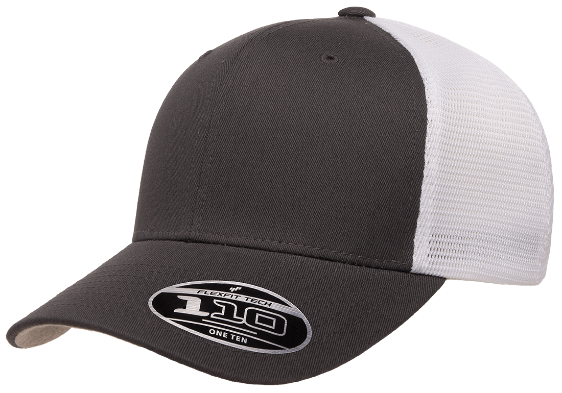 Flexfit Headwear One Size / Charcoal/White Flexfit - 110® Mesh-Back Cap