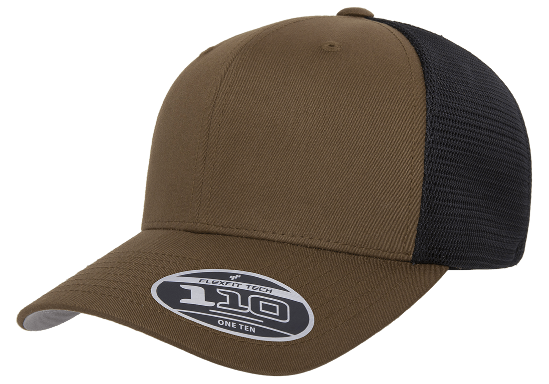 Flexfit Headwear One Size / Coyote Brown/Black Flexfit - 110® Mesh-Back Cap