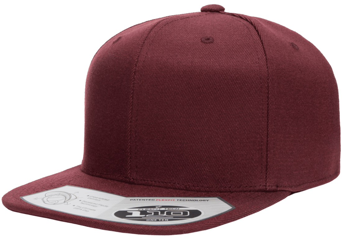 Maroon Flatbill Snapback Hat