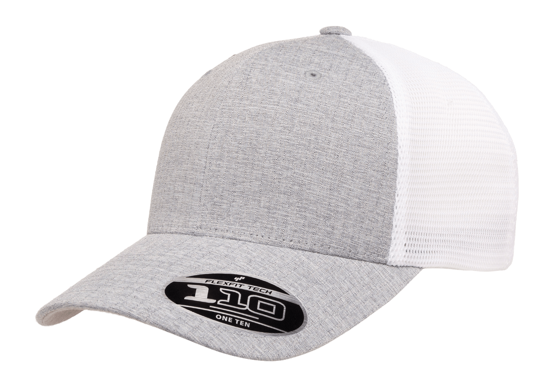 Flexfit Headwear One Size / Melange Silver/White Flexfit - 110® Mesh-Back Cap