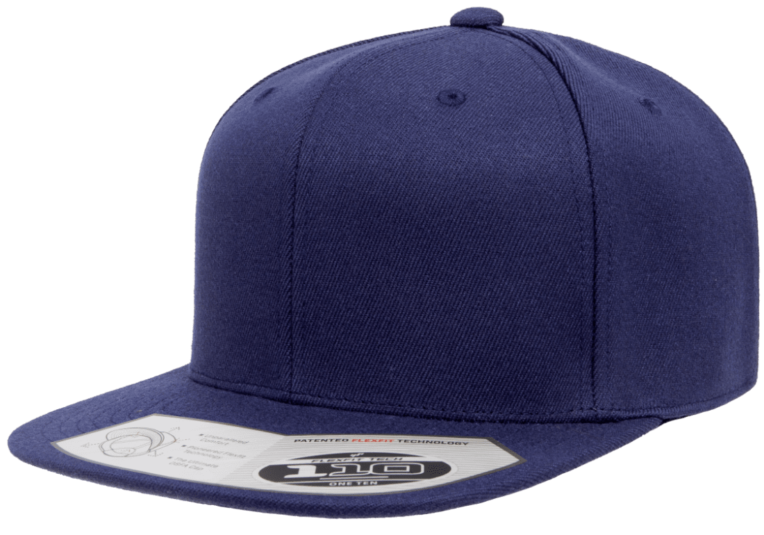 Flexfit Headwear One Size / Navy Flexfit - 110® Flat Bill Snapback Cap