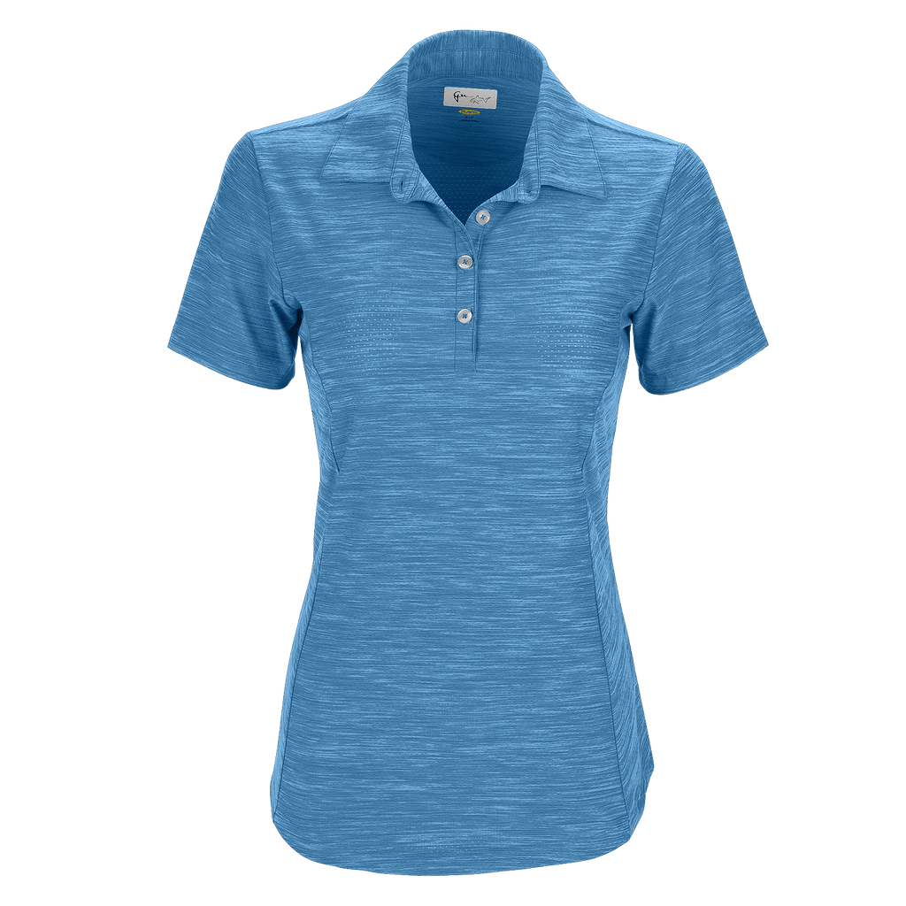 Greg Norman Women s Play Dry Heather Solid Polo Threadfellows