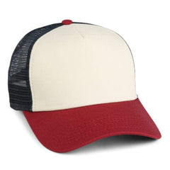 Imperial Headwear Adjustable / Vanilla/Red Ribbon/Dark Navy Imperial - North Country Trucker Cap
