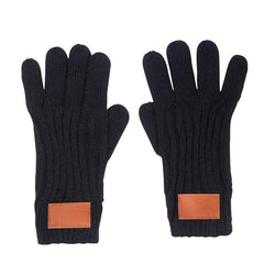 Leeman Headwear One Size / Black Leeman - Rib Knit Gloves