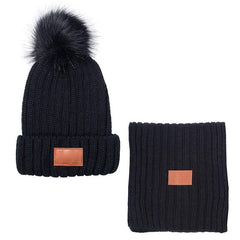 Leeman Headwear One Size / Black Leeman - Ribbed Knit Winter Duo