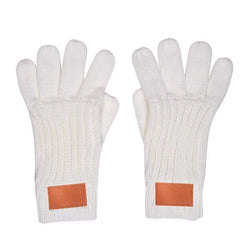 Leeman Headwear One Size / Cream Leeman - Rib Knit Gloves
