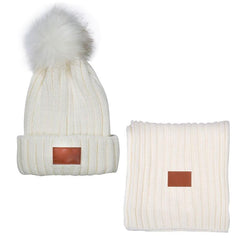 Leeman Headwear One Size / Cream Leeman - Ribbed Knit Winter Duo