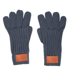 Leeman Headwear One Size / Grey Leeman - Rib Knit Gloves