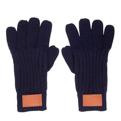 Leeman Headwear One Size / Navy-Blue Leeman - Rib Knit Gloves