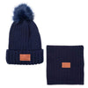 Leeman Headwear One Size / Navy-Blue Leeman - Ribbed Knit Winter Duo