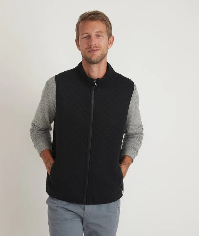 Men's Corbet Quilted Full Zip Hoodie | Grey | Small by Marine Layer