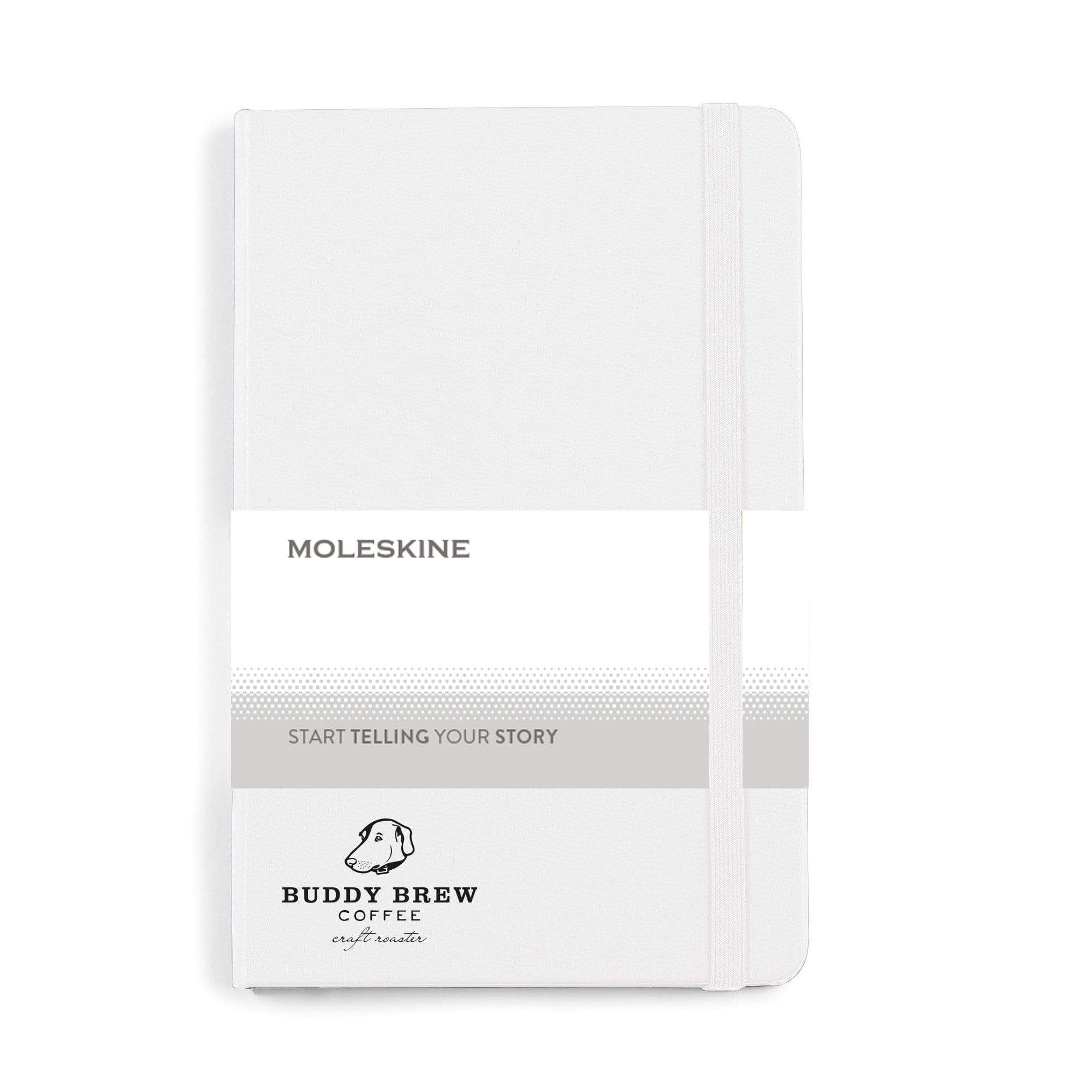 Moleskine - 25 piece minimum Accessories OSFA / White Moleskine® Hard Cover Ruled Medium Notebook (4.5" x 7")