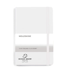 Moleskine - 25 piece minimum Accessories OSFA / White Moleskine® Hard Cover Ruled Medium Notebook (4.5
