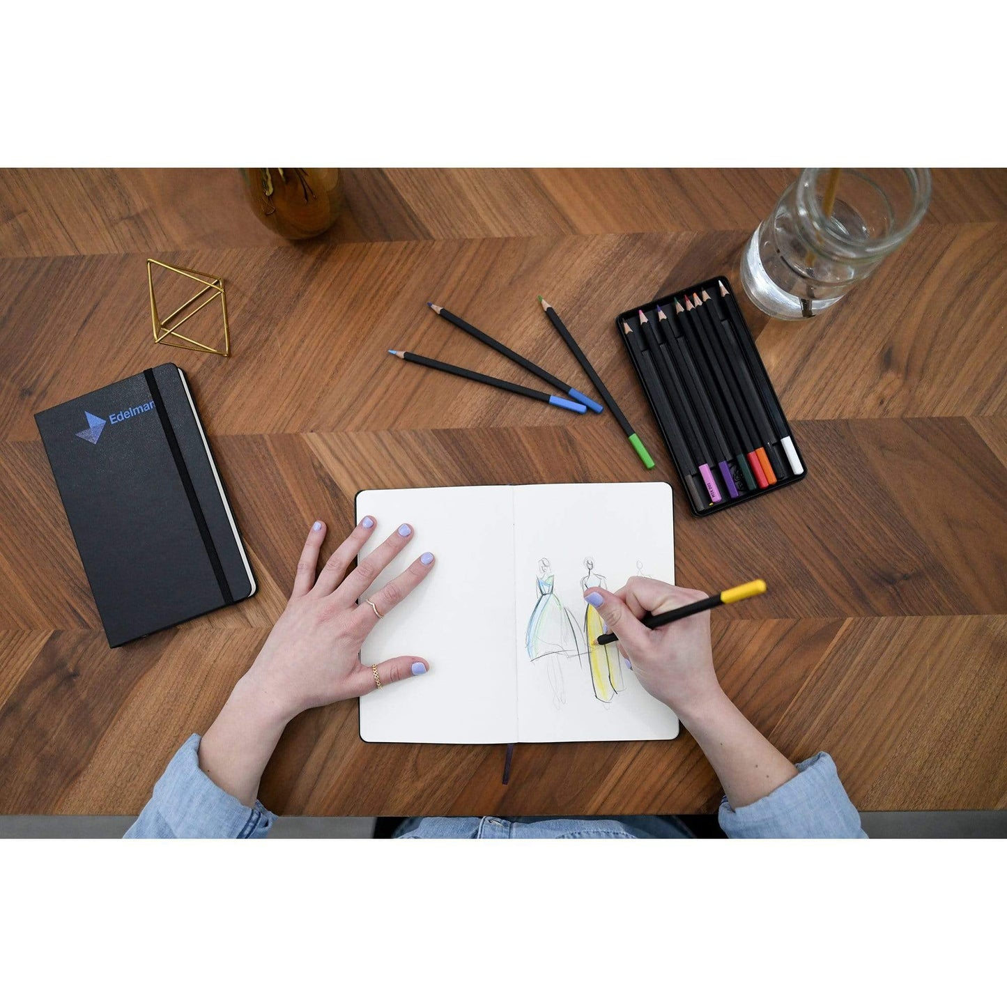 Moleskine Accessories One Size / Black Moleskine - Coloring Kit w/ Sketchbook and Watercolor Pencils