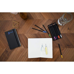 Moleskine Accessories One Size / Black Moleskine - Coloring Kit w/ Sketchbook and Watercolor Pencils