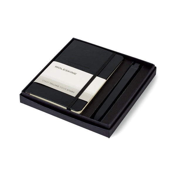 Moleskine Accessories One Size / Black Moleskine - Hard Cover Pocket Notebook and GO Pen Gift Set