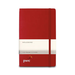 Moleskine Accessories One Size / Scarlet Red Moleskine - Hard Cover Ruled Large Expanded Notebook (5